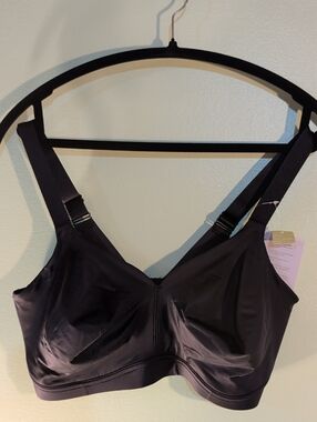 Amoena Black Full-Coverage Adjustable-Strap Everyday Bra 36DDD